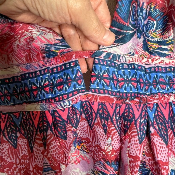 Free People Daydream Floral Butterfly Print‎ Dress Boho Festival Feminine Sz L - Picture 5 of 12